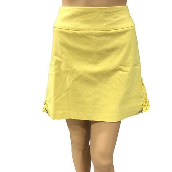 Kate Park Glf Tennis Stretch Pull On Crochet Eyelet Skirt Skort Sz 12 NWOT - Picture 1 of 8